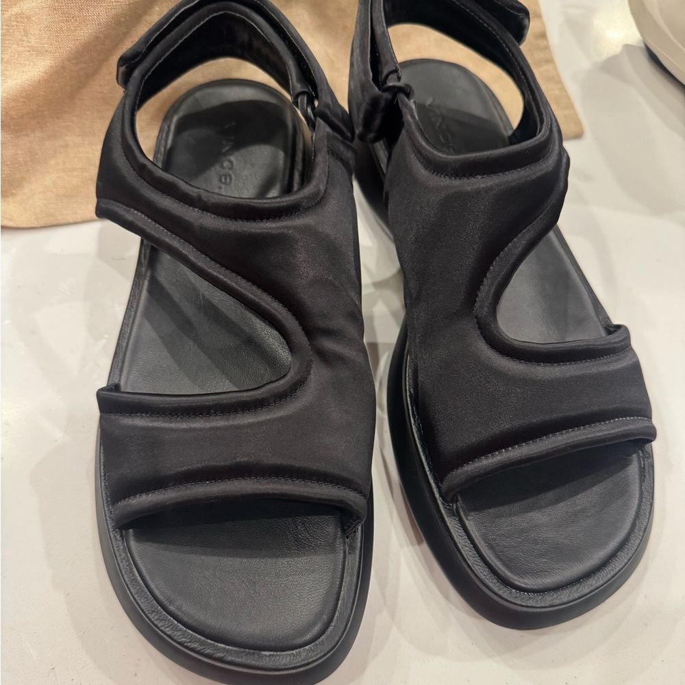 Black Sandals with Strappy Design Vince